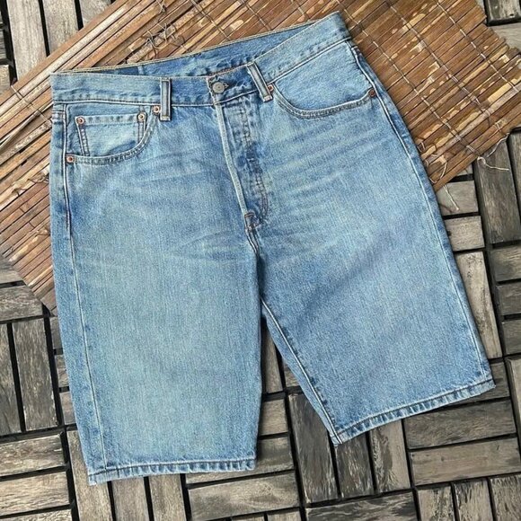 Pants - Light Wash Denim Shorts